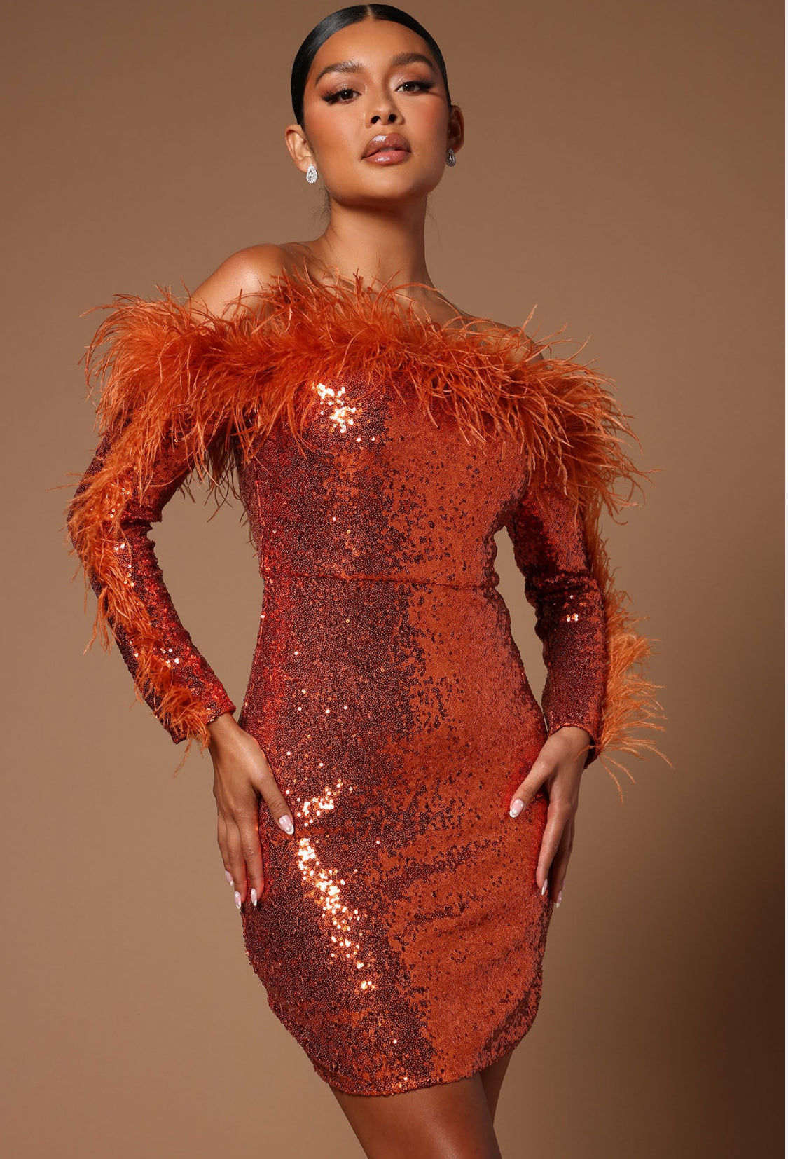 fluffy orange dress Orange fluffy dress