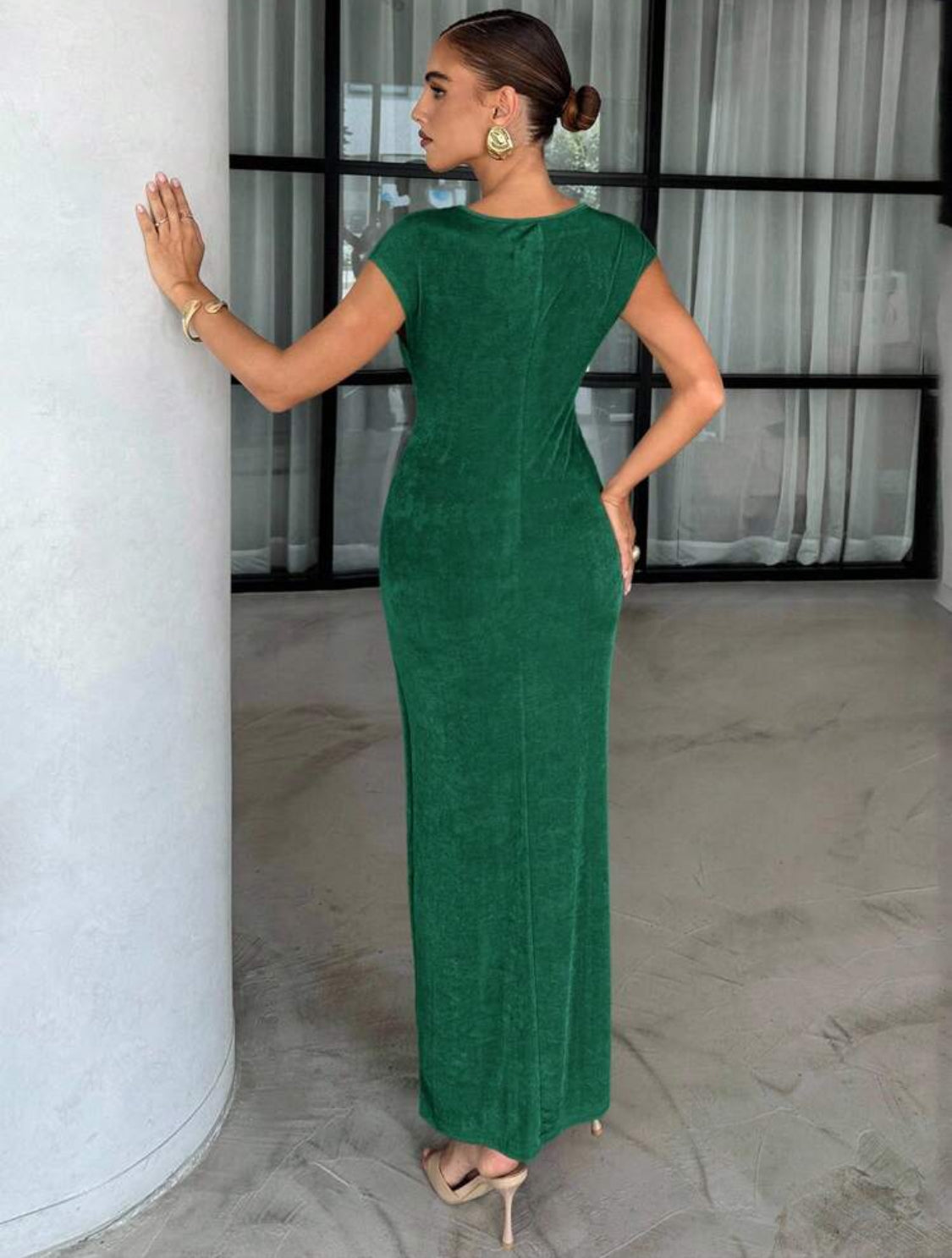 Palawan Halter Buckle Dress (Green)