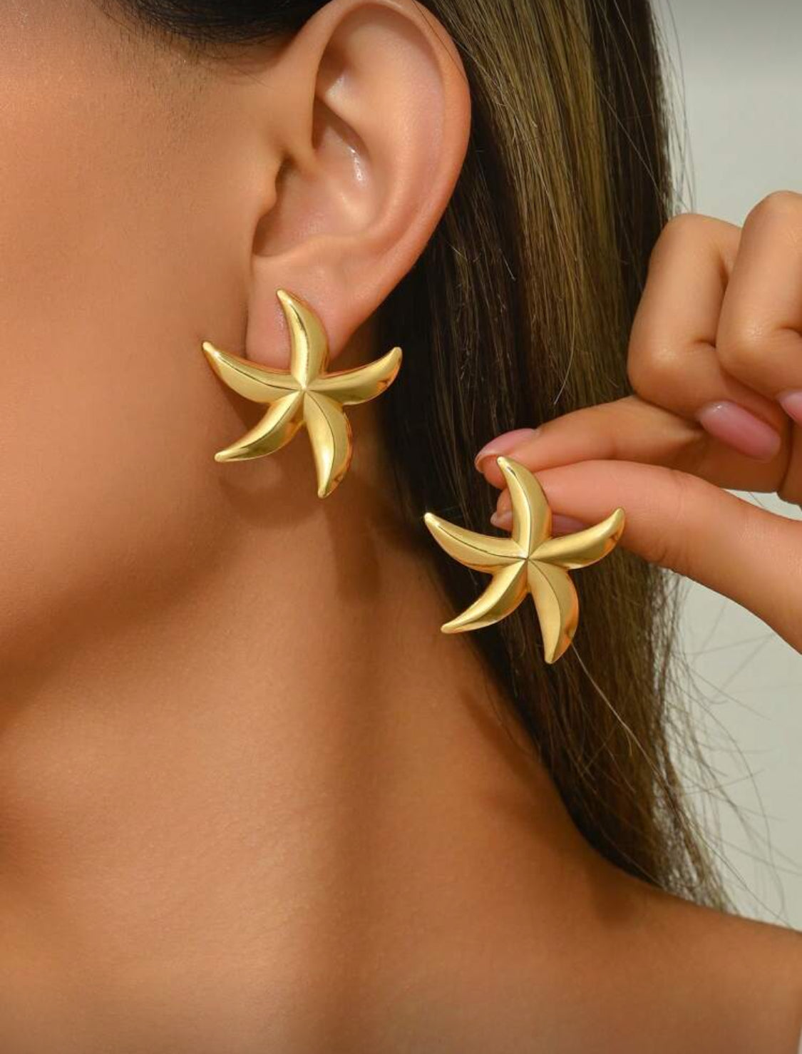 Melis Starfish Earrings (Gold)
