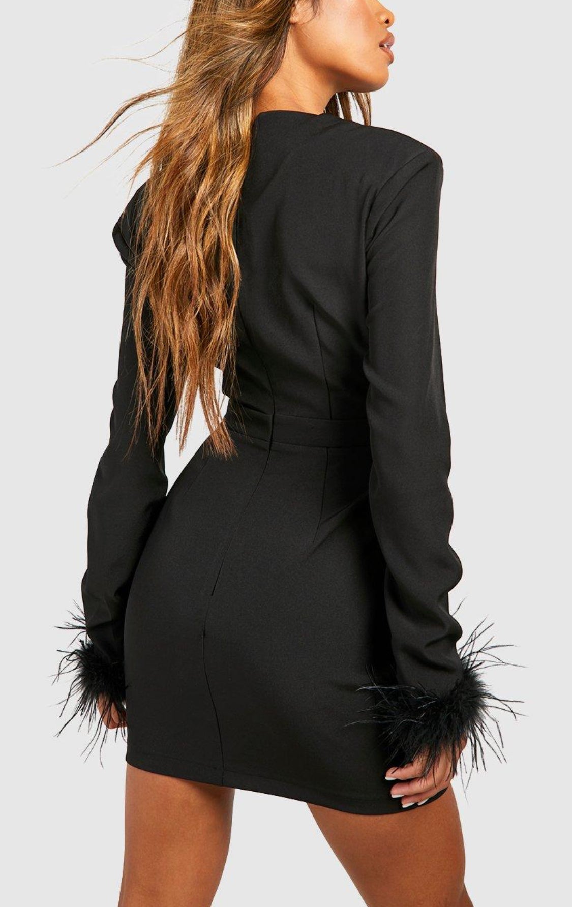 Catchall Classy Bustier Fluffy Dress (Black)